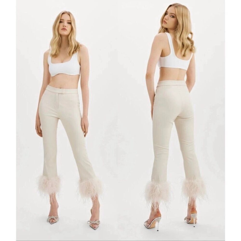 Lamarque Pagetta Faux Leather Pants L Bone